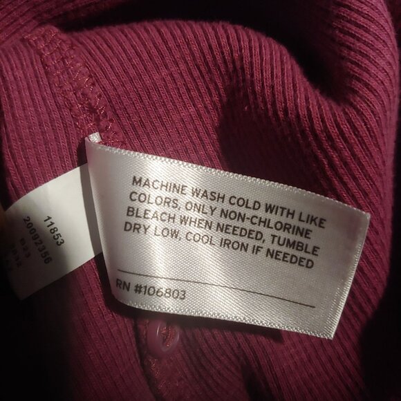 Duluth Ribbed Thermal L-Sleeve Shirt Camping Outdoors Walking Comfy Cranberry M - Picture 7 of 7